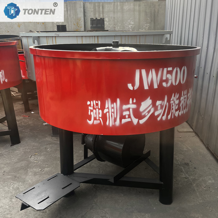 JW750 JW1000 Тип плоского рота смесителя многофункциональный смешивающий бетон цементный миномет